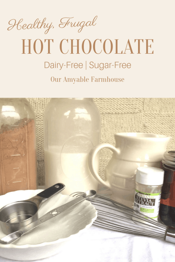 healthy frugal hot chocolate #fromscratch #dairyfree #sugarfree #thm #allergyfriendly #healthy #hotchocolate #frugal #homemade #simple #frugal #realfood #wholefood #realingredients