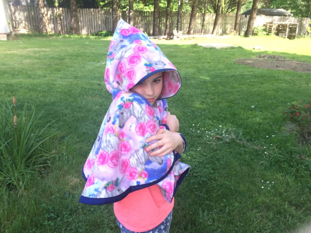 EASY Fleece Poncho for Kids Sewing Tutorial warmth for camping