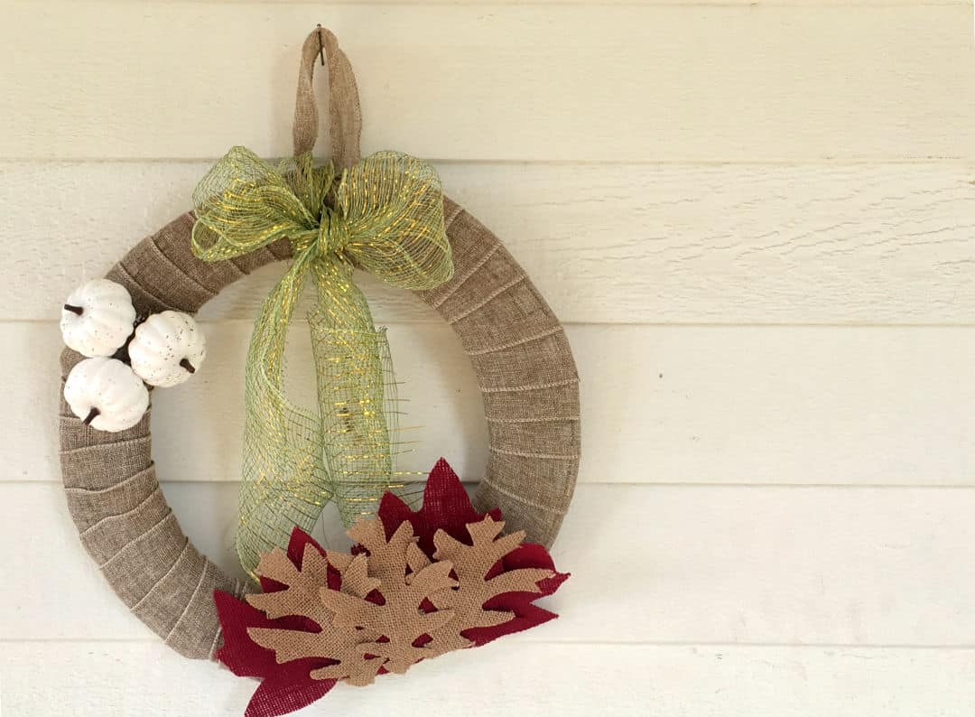 DIY Fall Wreath hanging outside_1