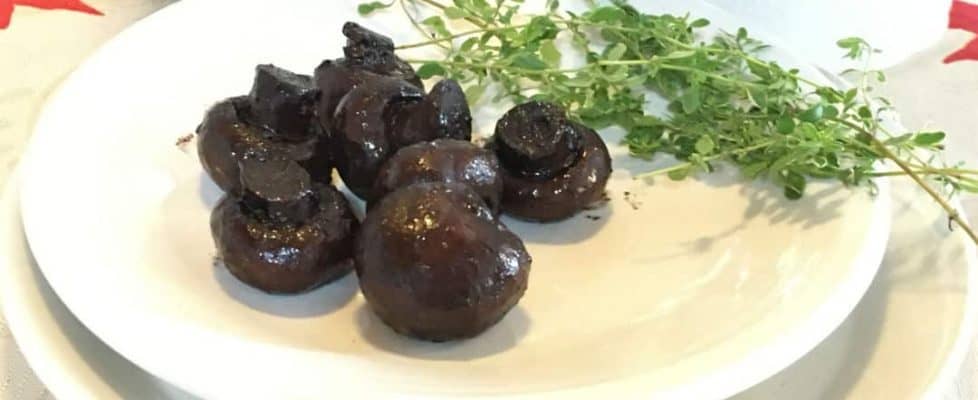 Bordeaux Mushrooms side dish for the holidays elegant but simple