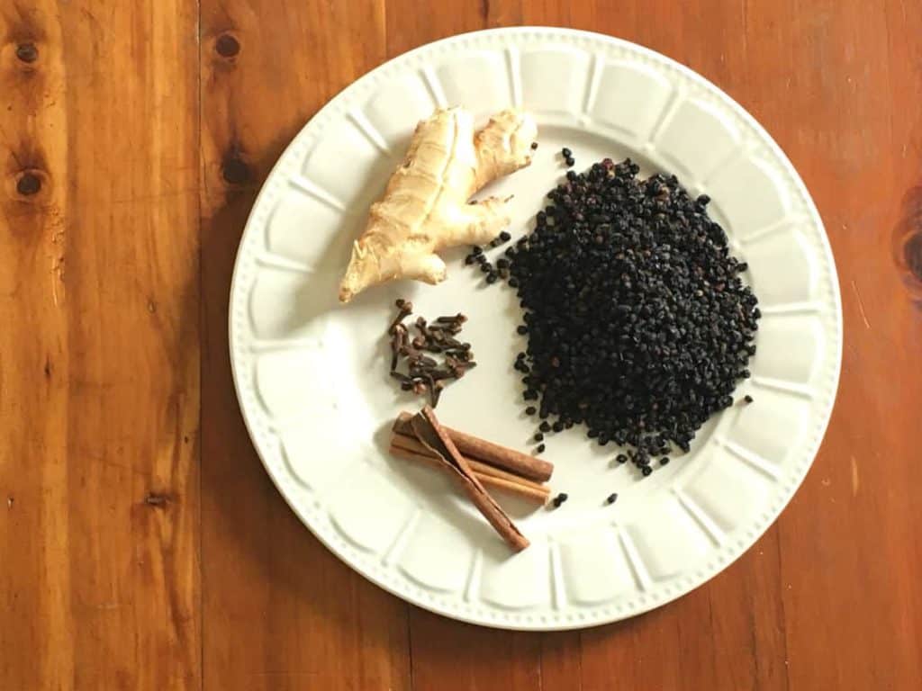 elderberry syrup ingredients bulk simple healthy herbal remedy