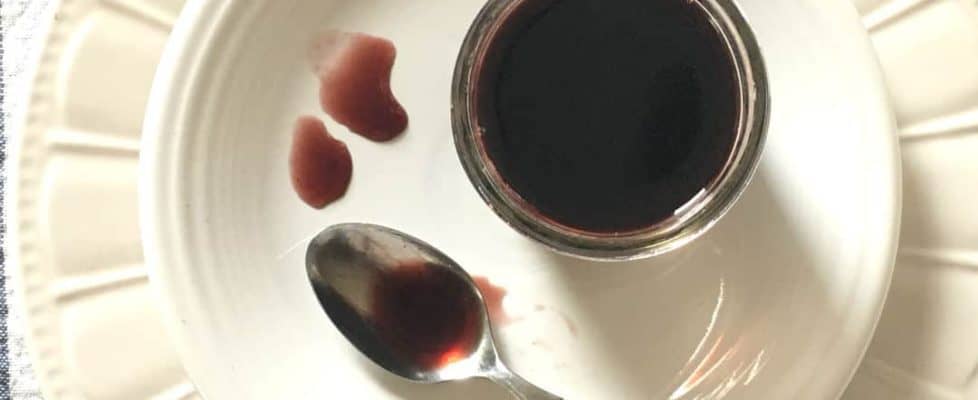 homemade elderberry syrup with all natural ingredients antioxidant antiviral herbal remedy