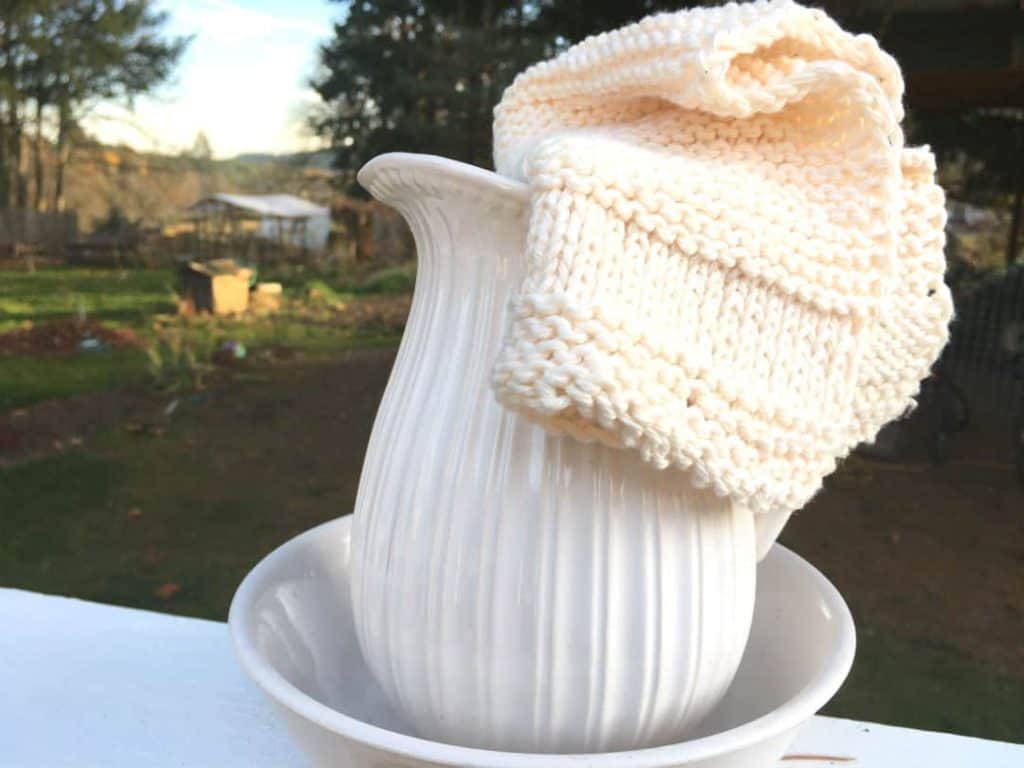 knit dishcloth cotton texture