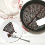 Fudge Brownie Skillet Pie all natural unrefined sugar