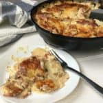 simple from scratch au gratin potatoes skillet style