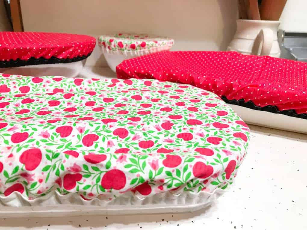 washable DIY baking dish covers simple sewing scrap buster